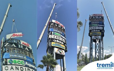 La nuova insegna luminosa del Centro Commerciale Maximall